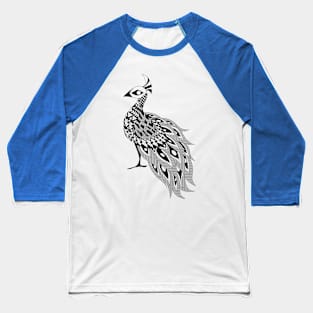 pavo real the royal peacock ecopop in mexican totonac wild pattern art Baseball T-Shirt